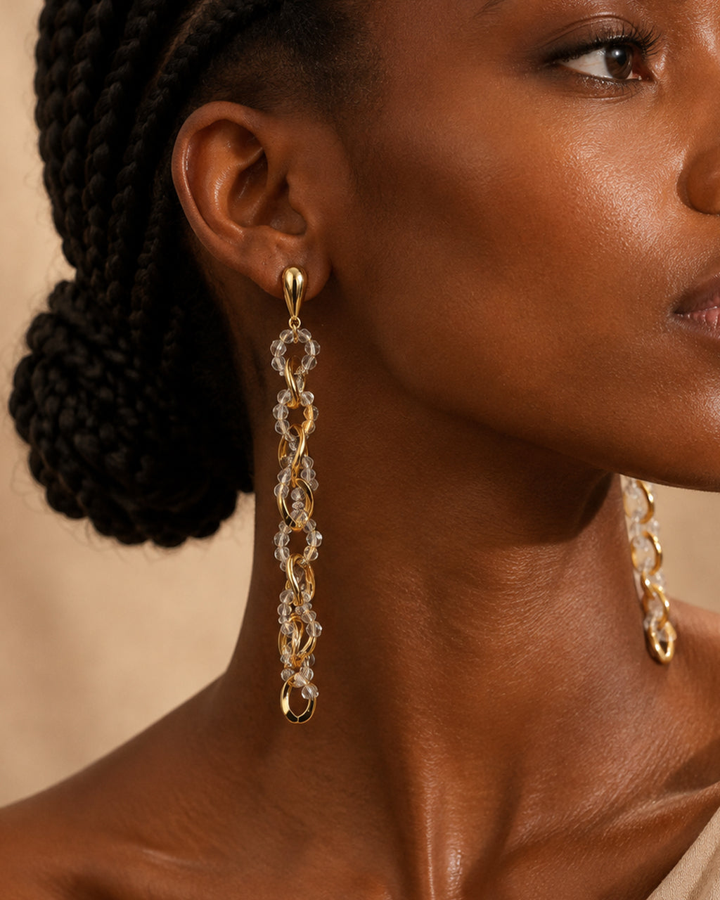 Mirage, Handcrafted Pearl White Sculptural Lightweight Drop Earrings