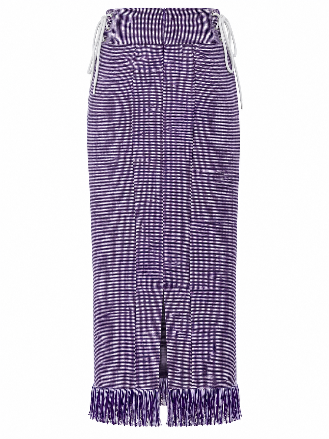 Milena Shimmer Purple Handcrafted High-Waist Kente Pencil Skirt
