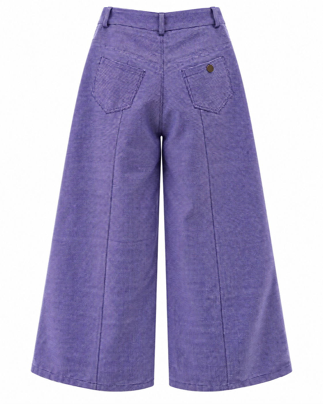 Keys 26, Handcrafted Wide-Leg Organic Cotton Purple Trousers