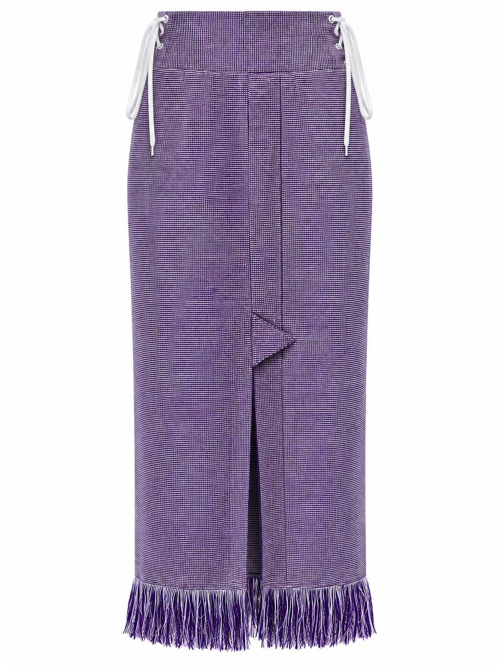 Milena Shimmer Purple Handcrafted High-Waist Kente Pencil Skirt