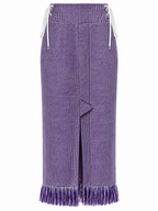 Milena Shimmer Purple Handcrafted High-Waist Kente Pencil Skirt