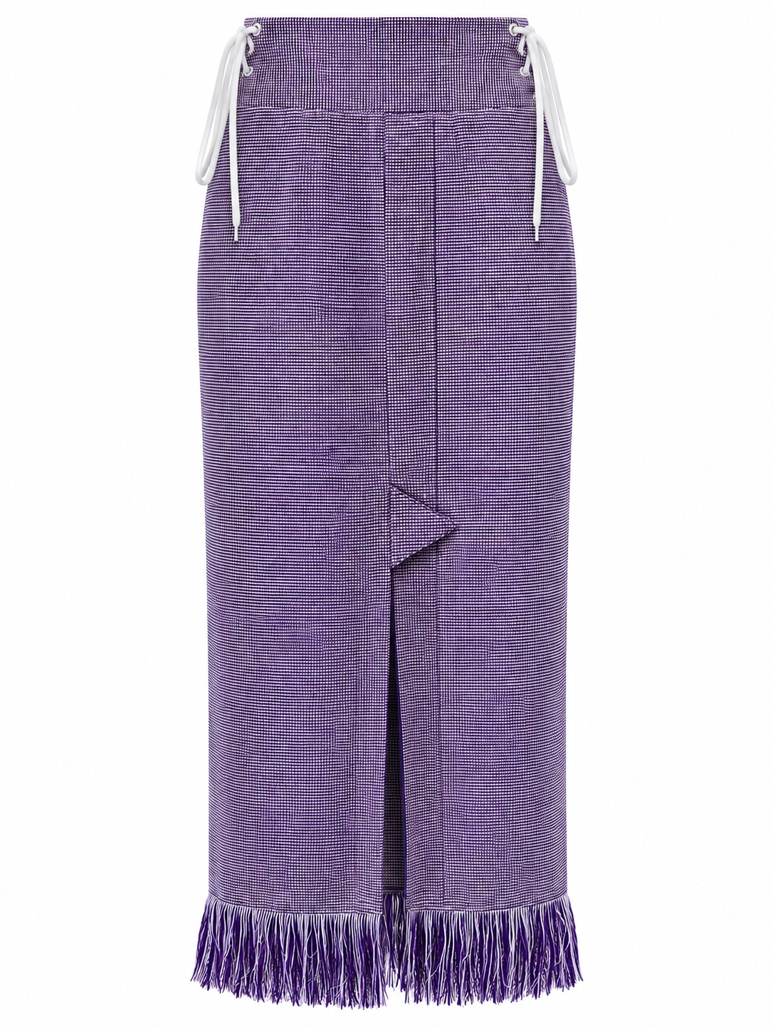 Milena Shimmer Purple Handcrafted High-Waist Kente Pencil Skirt