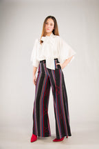 Keys -Palazzo trousers with Denim cut