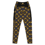Diamond Leggins-wide waistbrand yoga and pilates leggins