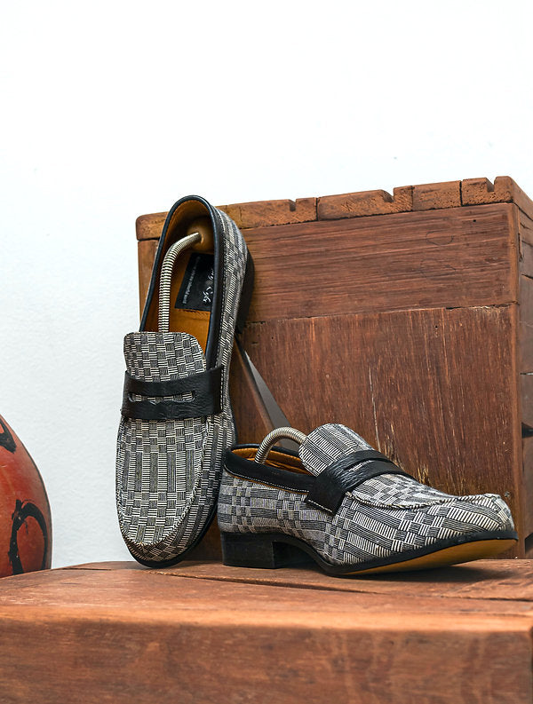 Nicholas-Kente et mocassins en cuir, mocassins