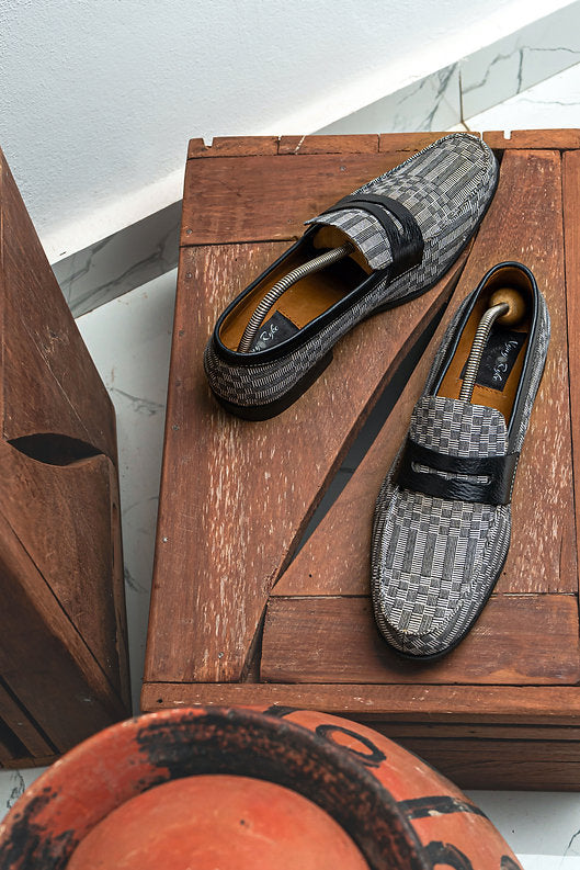 Nicholas-Kente and Leather Loafers, Moccasins