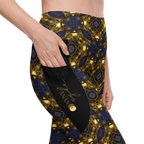 Diamond Leggins-wide waistbrand yoga and pilates leggins