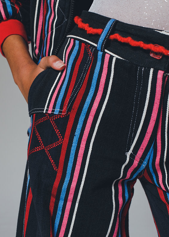 Keys -Palazzo trousers with Denim cut