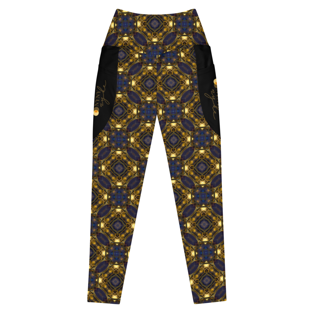 Diamond Leggins-wide waistbrand yoga and pilates leggins