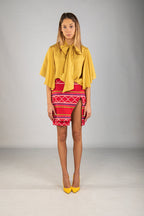 Miley-Mini Skirt in Kentelig with side slit
