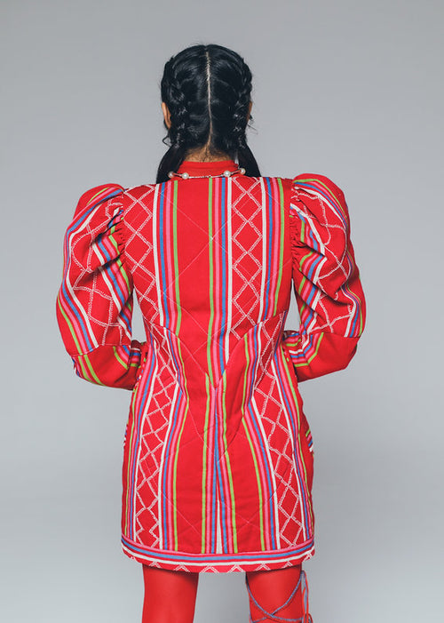 Ariana - Veste matelassée en Kente