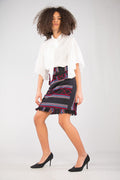Sentimento, High-Waist Kente Pencil Skirt Handwoven Organic Cotton Skirt