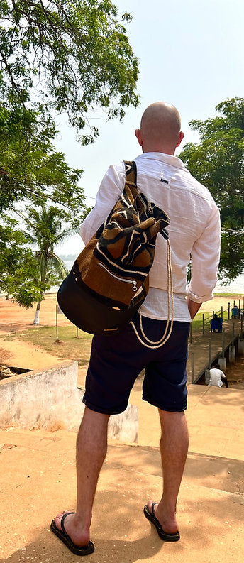 DOUBLE- Duffle,Sailing Bag in bogolan