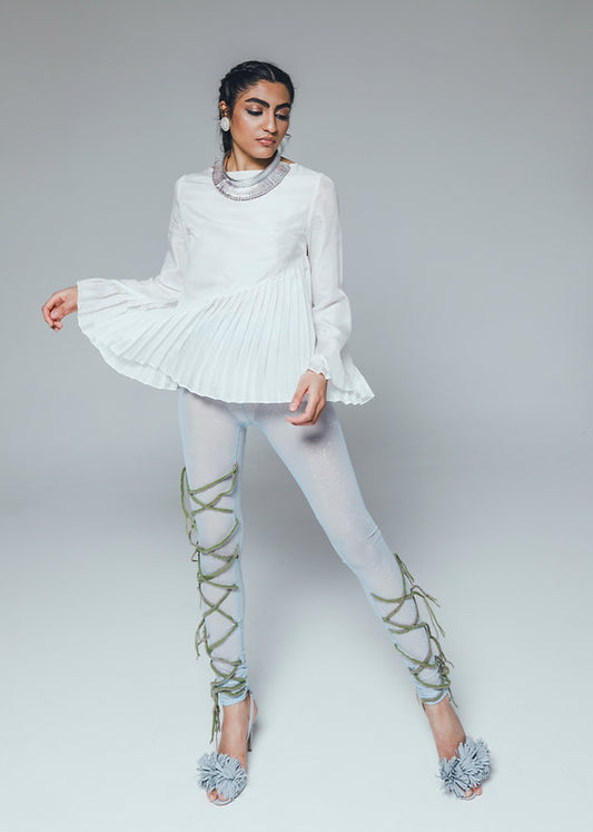 Neve-Silk shirt, white silk blouse