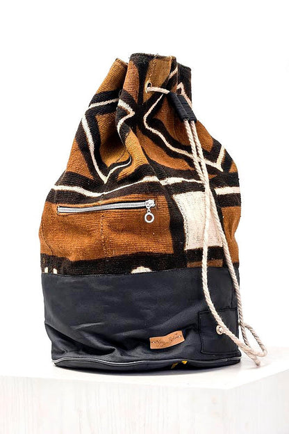 DOUBLE- Duffle,Sailing Bag in bogolan