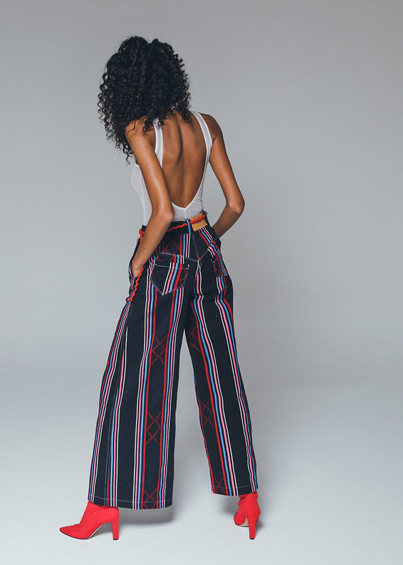 KEYS, Wide-legs trousers with denim cut