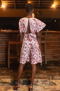 Svetlana, ensemble coordonné short et crop top femme en coton biologique batik fait main