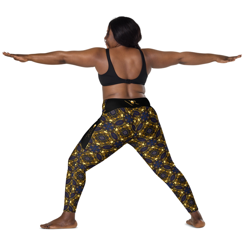 Diamond Leggins-wide waistbrand yoga and pilates leggins