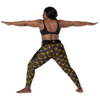 Diamond Leggins-wide waistbrand yoga and pilates leggins