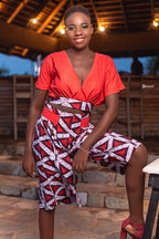 Svetlana Bi- batik Co-ords, Crop Top and Knee shorts