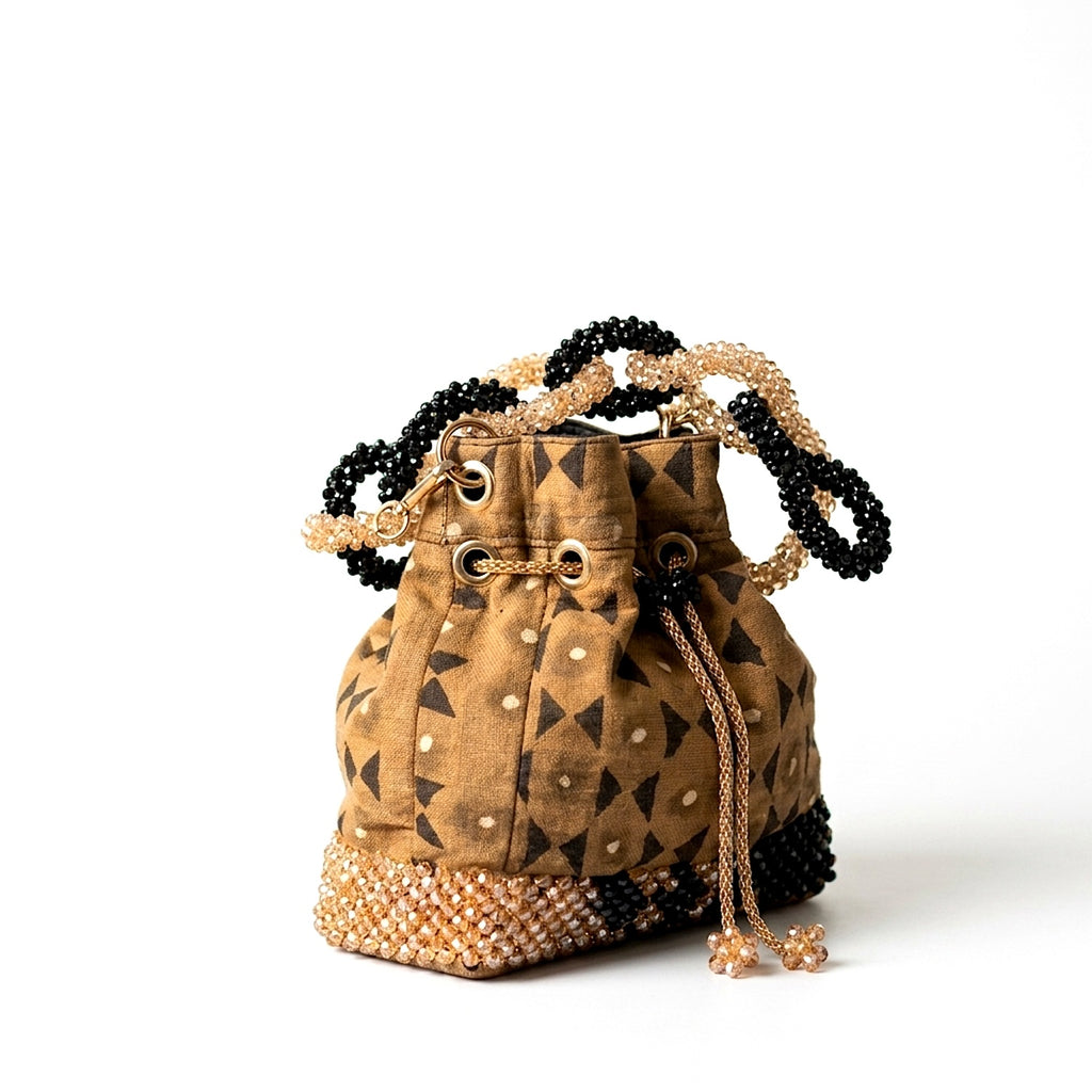 Bibi, Handmade Bogolan Beaded Bag