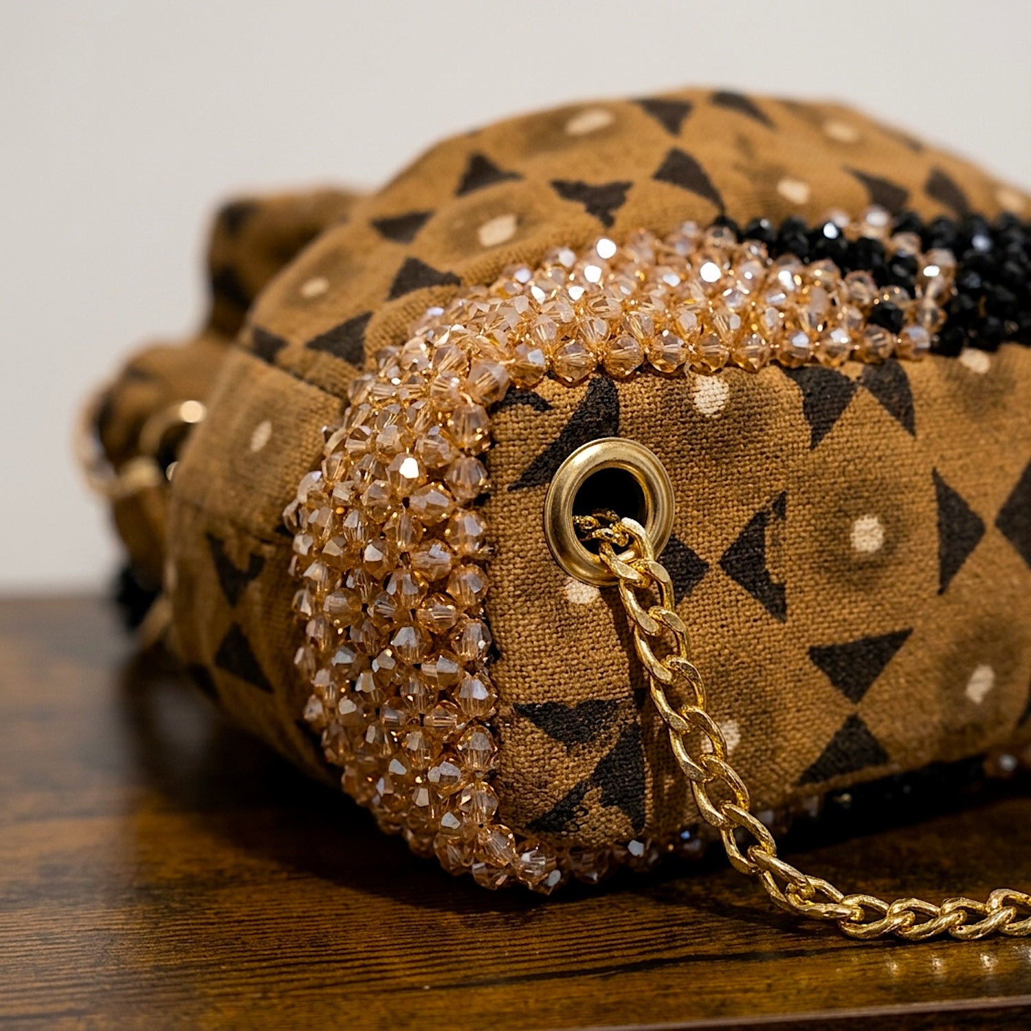 Bibi, Handmade Bogolan Beaded Bag