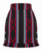 Sentimento, Jupe Crayon Kente Taille Haute en Coton Biologique Tissé à la Main