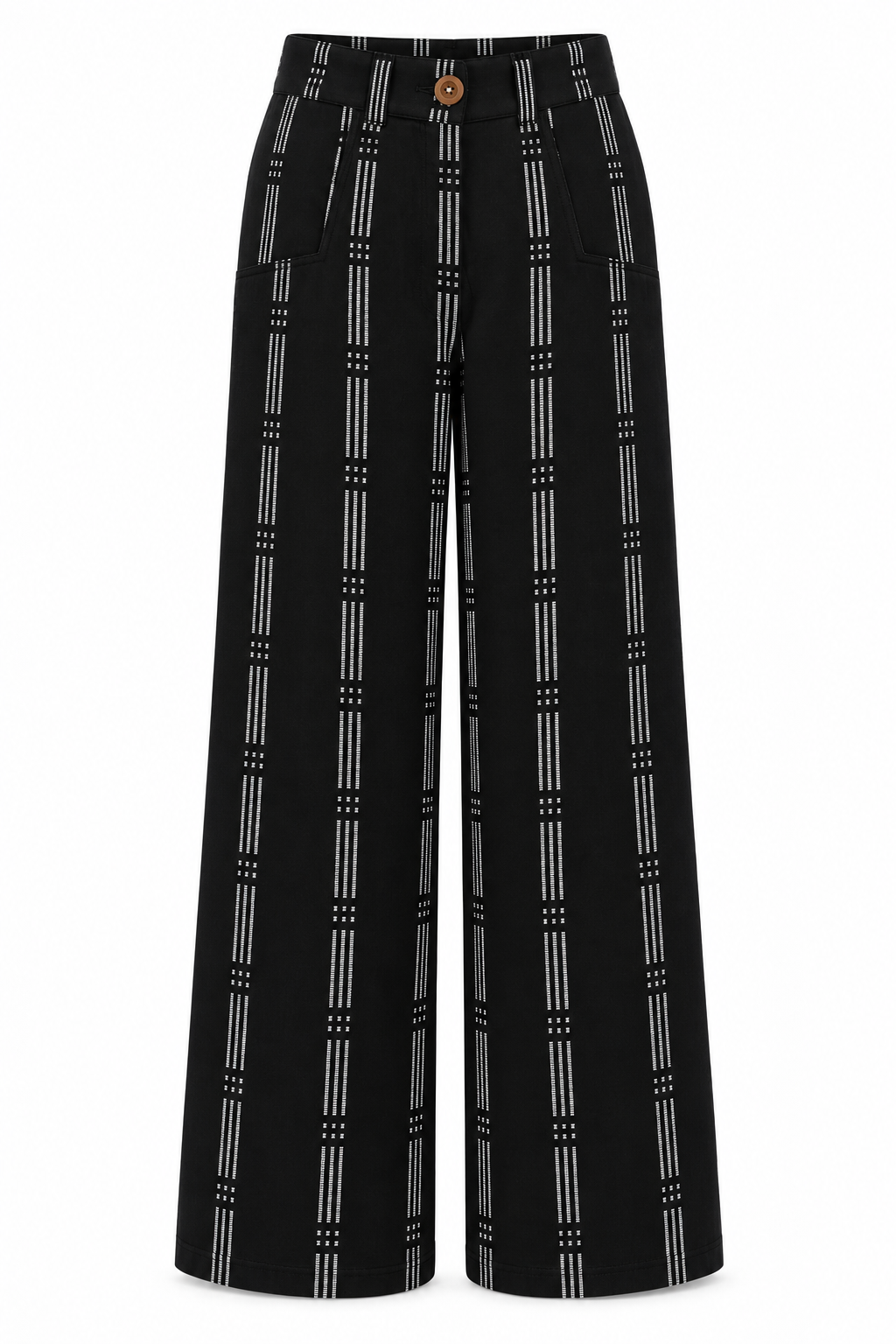 Keys 26, Pantalon large artisanal en coton bio noir