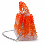 Afrodisk, sac artisanal en jute et Kente avec anses en bambou, noir