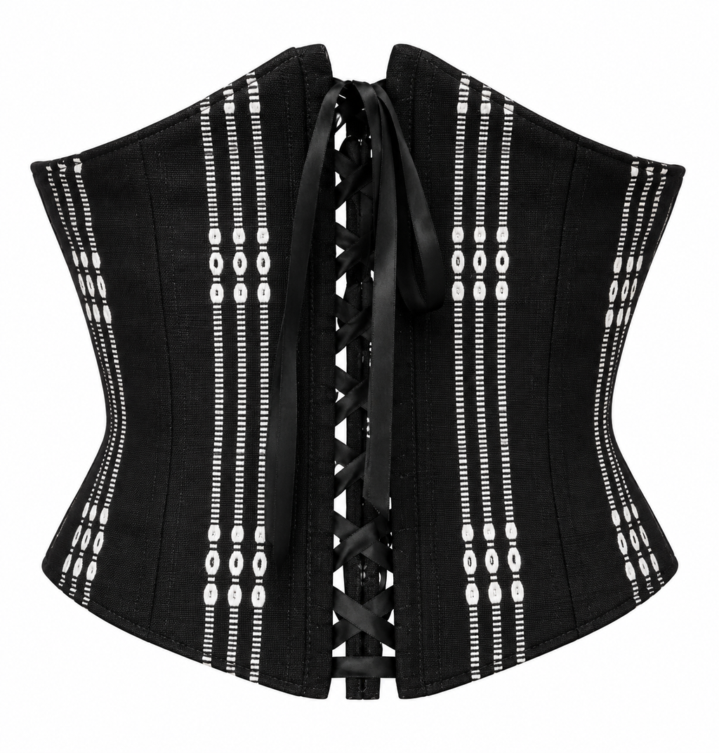 Mila, Handcrafted Kente Under-Bust Corset with Front Lacing