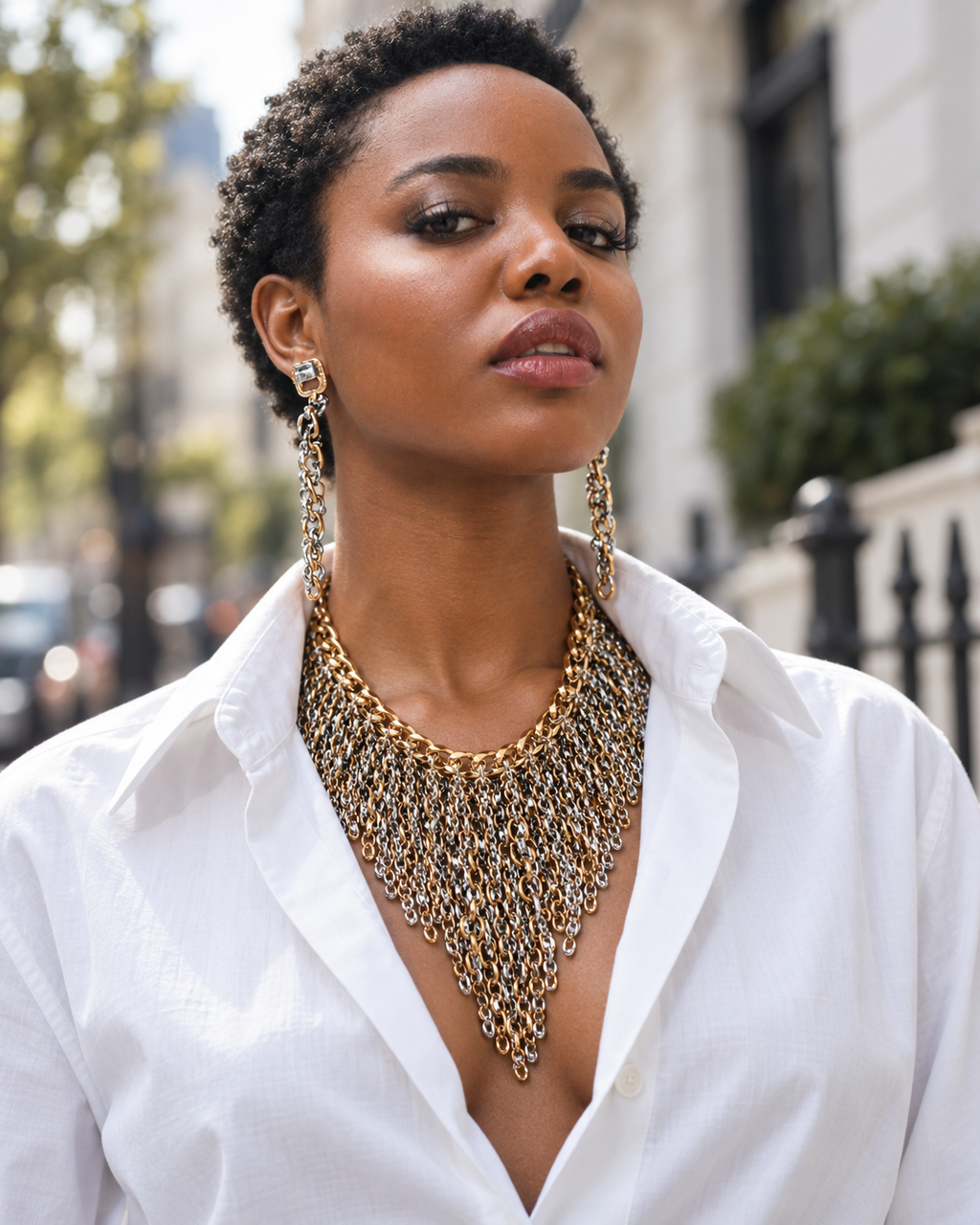 Mirage, Handcrafted Sculptural Lightweight Jewelry Set – Earrings, Bracelet & Necklace