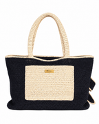 Bow Sustainable Handcrafted Oversized Raffia Beach Tote
