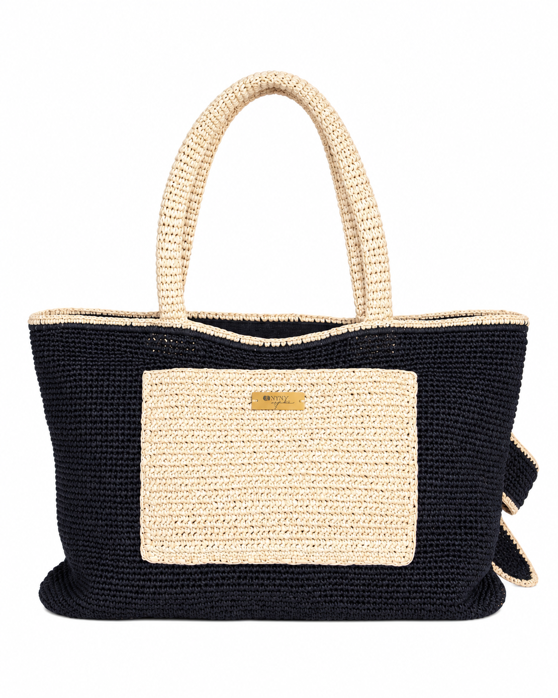 Bow, sac de plage oversize en raphia, fabriqué à la main et durable