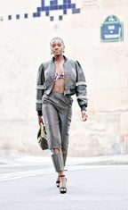 SPERANZA, Greyish Unisex Bomber Jacket