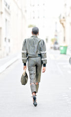 SPERANZA, Greyish Unisex Bomber Jacket