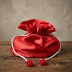 Half Moon, Red Beaded Mirror Elegant Purse For Women