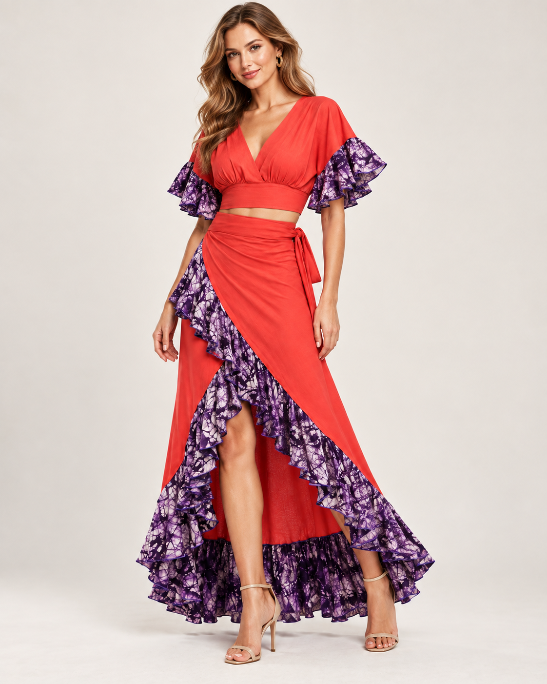Liberty, Handcrafted Tie-Dyed Batik Skirt & Top Set