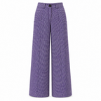 Pantalon large artisanal en coton biologique violet, Keys 26