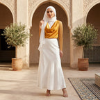 Denise Silk Cowl-Neck Top with Back Corset Lacing