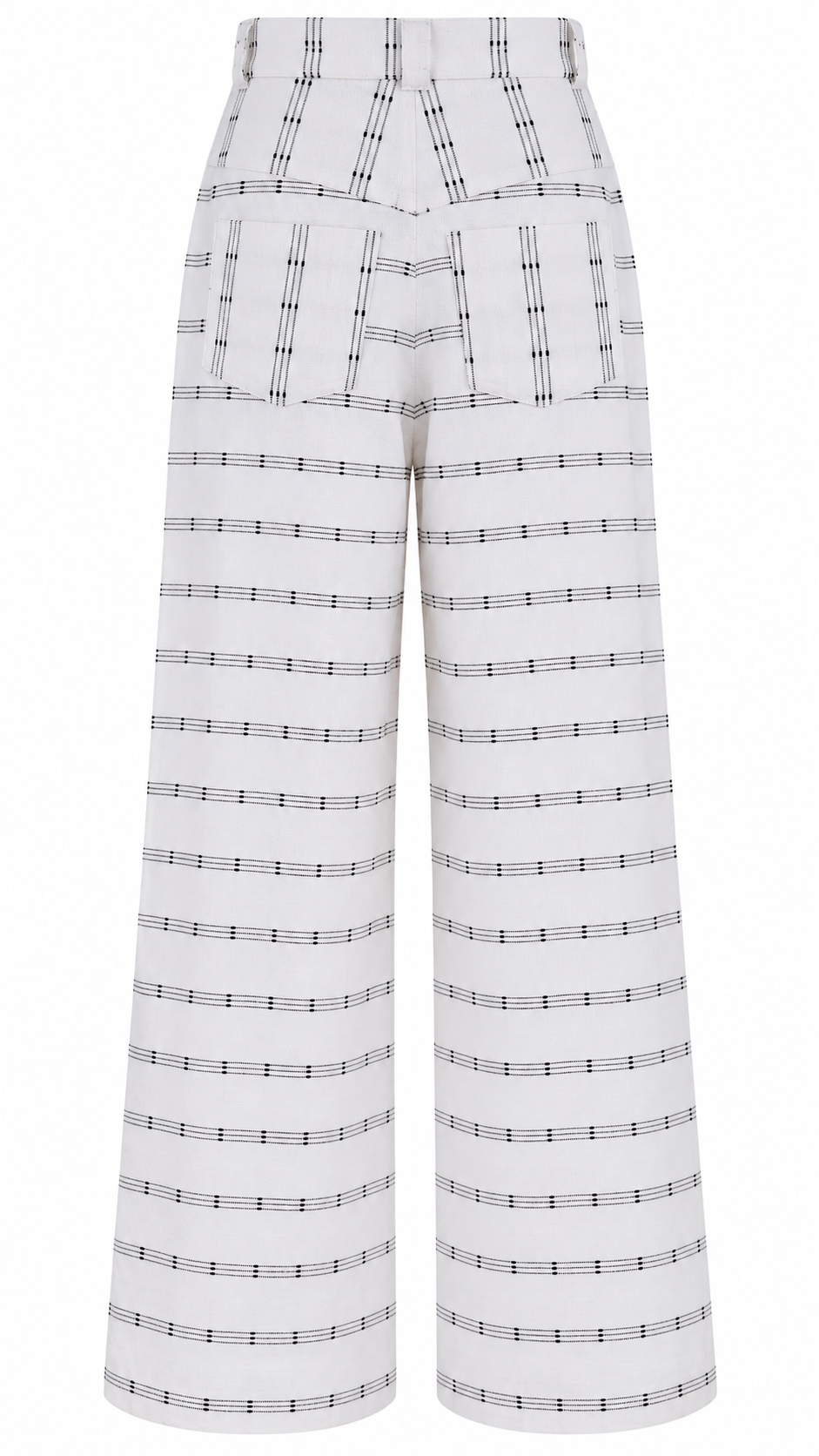 Keys 26, Pantalon large artisanal en coton biologique blanc