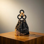 Bibi, Bucket Bag - Handmade Bogolan Beaded Luxury Bag