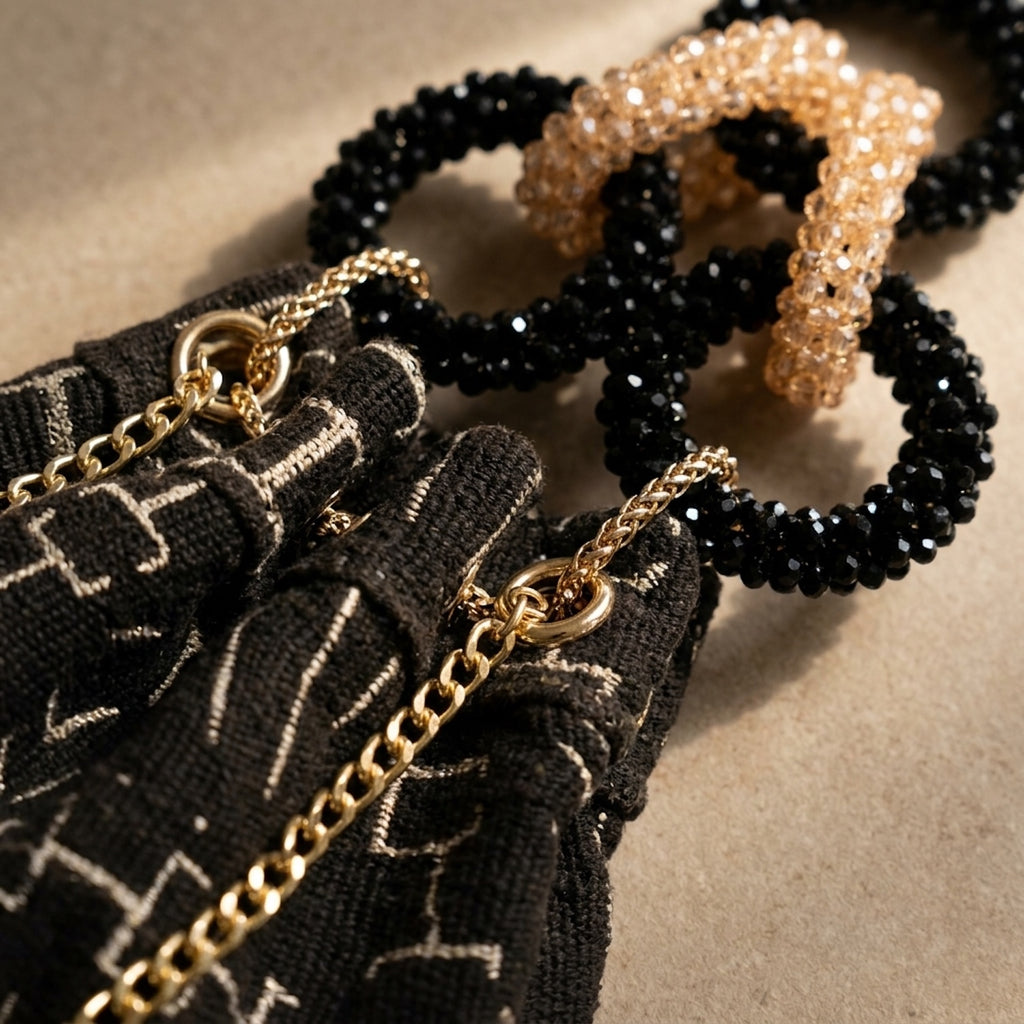 Bibi, Bucket Bag - Handmade Bogolan Beaded Luxury Bag
