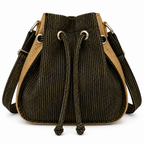 Calebass, Handcrafted Kente Jute Shoulder & Crossbody Black & Gold Bag