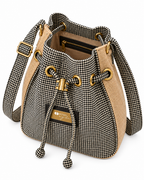 Calebass, Handcrafted Kente Jute Shoulder & Crossbody White & Grey Bag