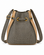 Calebass, Handcrafted Kente Jute Shoulder & Crossbody White & Grey Bag