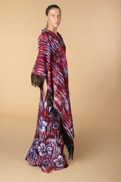 “Frida” Burgundy (Palazzo Trousers in Batik)