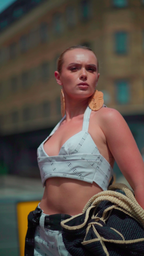 Ibiza, Women's Metallic Shimmer Bralette Crop Top with Rosette Shoulder Details