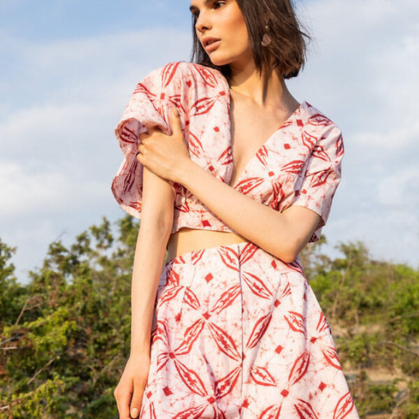 SVETLANA, Co-Ord Set with wide-leg Shorts