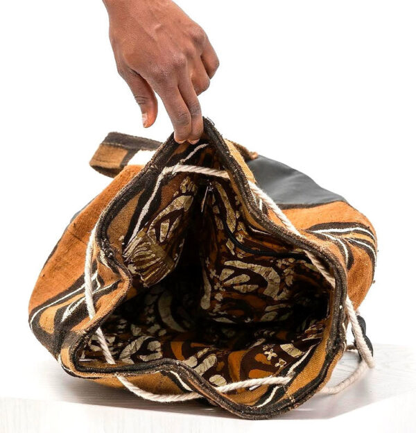 DOUBLE B, Duffle, Bogolan Drawstring Rucksack - Image 2