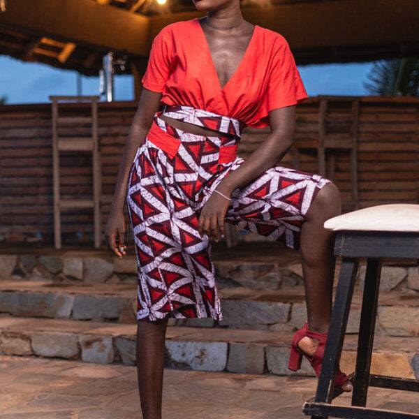 SVETLANA BI, Co-Ord Set with wide-leg Shorts